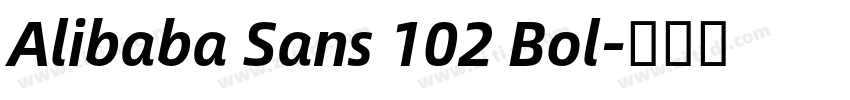 Alibaba Sans 102 Bol字体转换